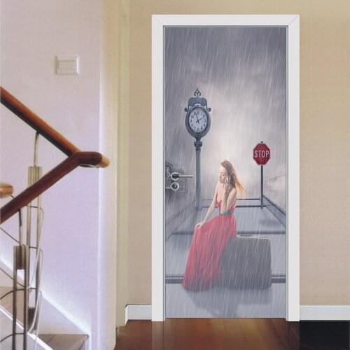 Colomac 3D stereo wall door sticker self-adhesive door renovation decorative creative living room bedroom decoration accessories