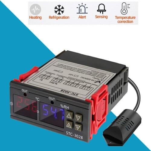 STC-3028 Thermoregulator Temperature Controller Thermostat Humidity Control Thermometer Hygrometer Controller