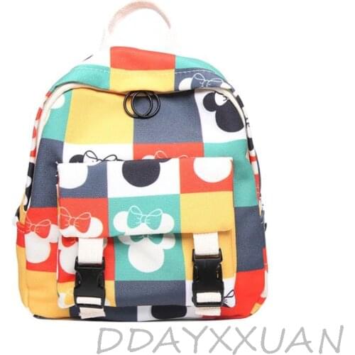 2021 Anime Disney childrens bag Mickey Mouse Boy Girl Bacpack Autumn Mickey Minnie Mouse pattern backpack Kids Christmas Gifts