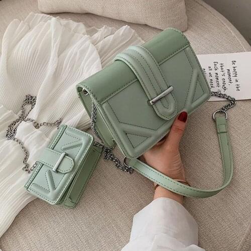 PU Leather Crossbody Bags For Women 2020 Chain Shoulder Messenger Bag Female Travel Handbags and Purses Hand Bag