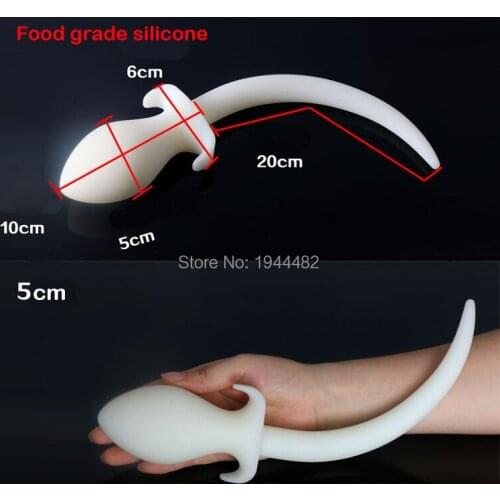 5cm Handmade Luminous Silicone Dog Slave Tails Anal Plug Butt Plug For Anal Sex Toys Role Play Sex Products For Couple