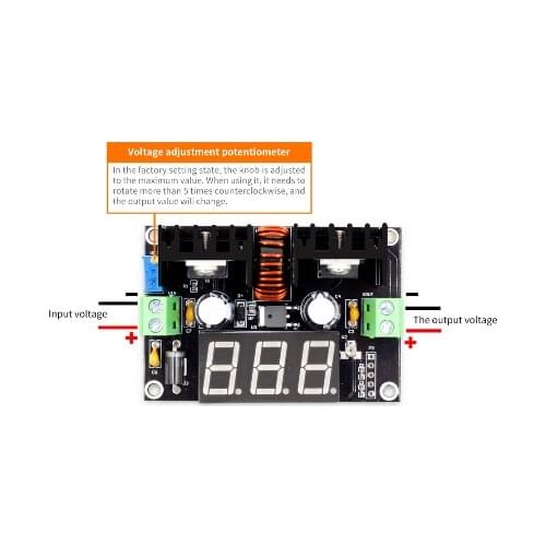 XL4016 LM317 LED Digital Voltmeter Voltage Regulator Meter XL4016E1 DC-DC Buck Step Down Module 200W 8A PWM 4-40V to 1.25-36V