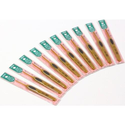 Japan CLOVER Aluminum Soft Touch Crochet Hook Knitting Needles Original authentic 42-602/603/604/605/606/607/608/609/610/627