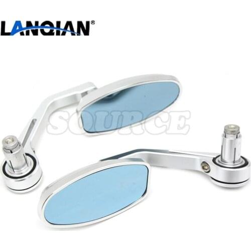 7/8" Accessories Motorcycle Rearview Mirror Round Handle Bar End Mirror Rear Side Mirro for KAWASAKI ZX10R 06 07 08 09 10 11 12
