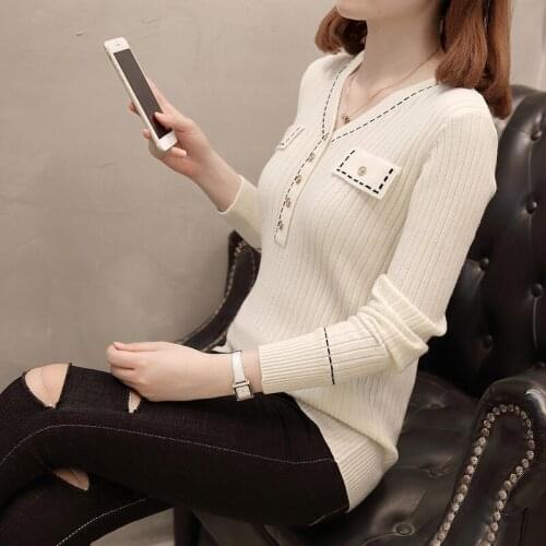 Plus size V neck pullovers sweaters 2020 autumn winter clothes splice color ladies knitted tops oversized streetwear jumper 3xl