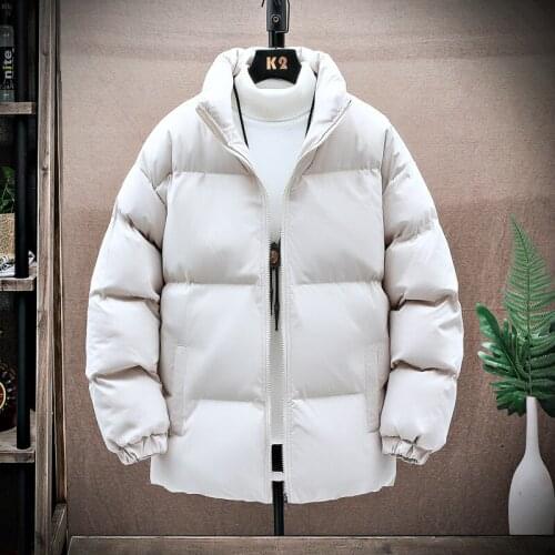 Winter Cotton Padded Jacket Men Womens Coat Autumn Korean Fashion Solid Clothing Thickening Short Style Waterproof Jacket Men