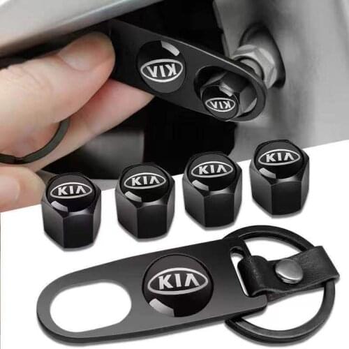 1Set Car Styling Tire Valve Caps Wheel Tires Stem Airtight Covers For Kia Sportage K2 K3 K5 Sorento Rio Soul Spark SS Camaro