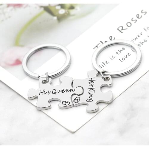 2 Pcs Boyfriend Gift Key chain for Women Men Couple Keychain Gifts for Husband Wife Boyfriend Girlfriend Valentines Day Gift