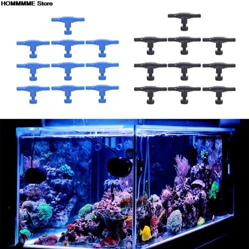 3/10pcs T-Shape Aquarium Airline Tubing Pipe Tube Adjustable Connector Pump Flow Control Valves Switch Tap Hose Trachea Air Tube