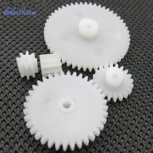 5pcs/lot 0.5 Module Plastic Gear Set Small Motor Gear DIY Accessories for Children Scientific Experiment