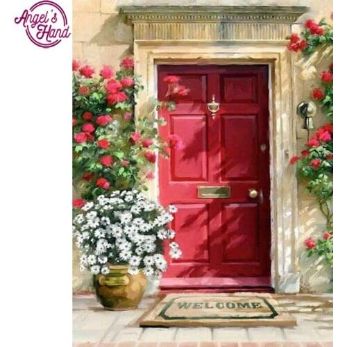 5d diy diamond embroidery house with flower diamond painting Cross Stitch full square drill Rhinestone mosaic decor