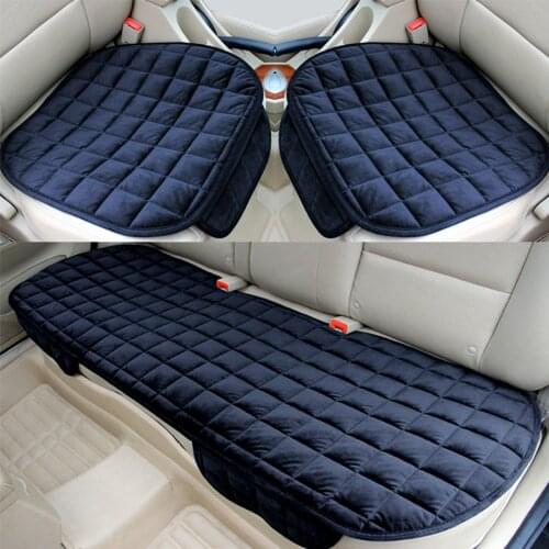 Car Front Rear Seat Cushion Cover Warm Black Seat Cushion Anti-Slip Rear Back Chair Seat Pad For Vehicle Auto Protector