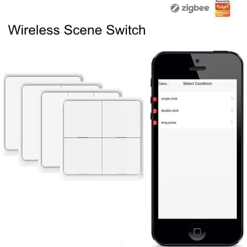 Smart Home Wireless Walling LED Light Switch Zigbee Tuya APP Remote Control Lamp Switch Compatible With Google Home Alexa
