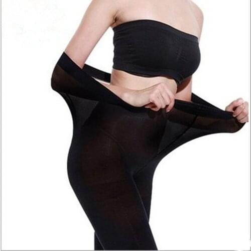 BS06 Super Elastic Women Warm Solid Tights Plus Size Nylons Lady Stockings 80D Candy Color Tear Resistant Pantyhose