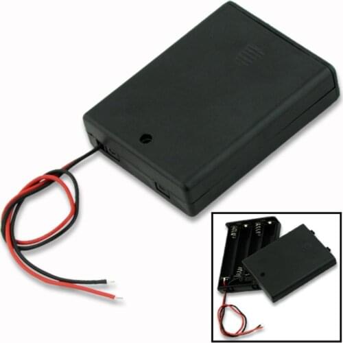 YCDC Hard Plastic AAA Battery Case 2/3/4 Slots Rechargeable Batteries Holder Storage Cases With On / Off Switch