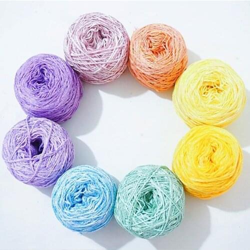 1PC 100g Hollow Line Colorful Cotton Cord Thread Crochet Macrame For DIY Hand-woven Cushion/Hat/Handicrafts/Shoes Wholesale