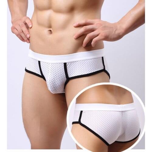 DENNYLITER 3pcs New Men Underwear Mesh Quick-Dry Briefs Men Breathable Mens Slip Cueca Male Underpants Briefs Gay Sexy Underwear