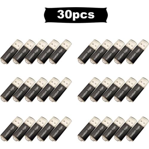 30PCS/lot USB Flash Drive 64GB Mini Memory Stick Pendrive 1GB 2GB 4GB 8GB 16GB 32GB USB 2.0 Thumb Drives Free Logo Gift