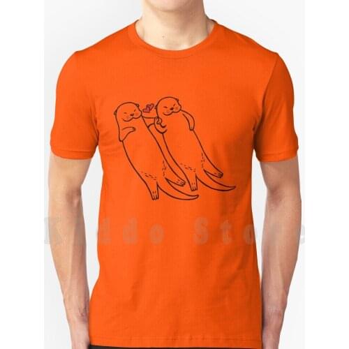 Significant Otters T Shirt Print For Men Cotton New Cool Tee Sea Otters Holding Hands Otters Otter Sea Life Otter Project