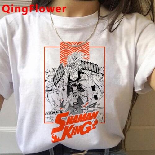 Shaman King Yoh Asakura Amidamaru top tees t-shirt women 2021 plus size grunge t-shirt harajuku kawaii graphic tees women