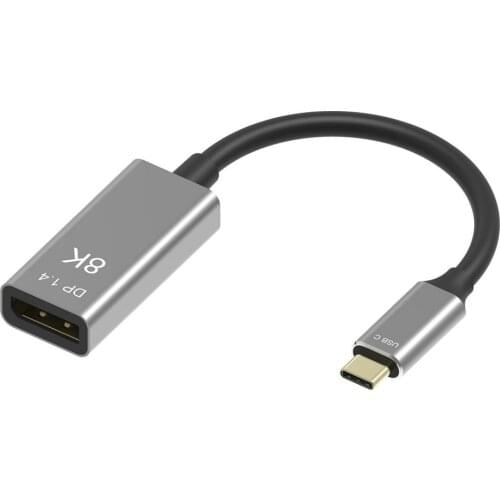 Thunderbolt 3 Type C to Displayport 1.4 Cable USB C 3.1 Male to DP Female Converter 8K@60Hz /4K@120HZ HD Adapter for MacBook