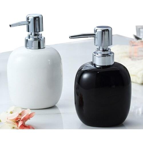 Ceramic Lotion Soap Dispenser Bottle Liquid Dispenser with Pump Dispenser Container for Bathroom Kitchen Bathroom sweetie