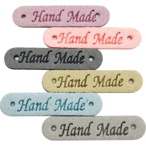 Diy Handmade Leather Clothing Labels For Hand Work Gift Bag Sewing Leather Tags Hand Made Leather Skin Sewing Tags