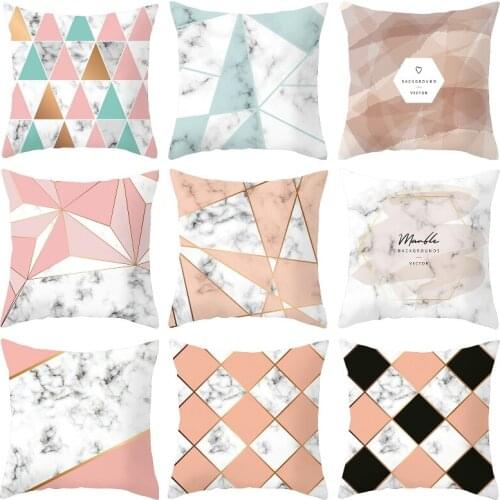 Square Pillowcase Decorative Sofa Cushion Case Bed Pillow Cover Home Decor Car Cushion Cover Geometric Pillow Case 45*45cm