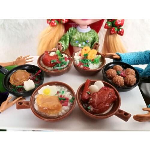 3PCS/LOT 1:12 Scale Dollhouse Miniature Chinese Play Food Toy Doll Food Miniatura Kitchen Accessories