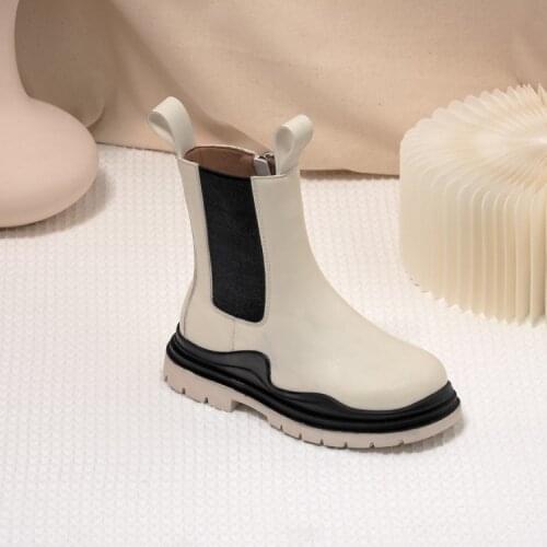 Fashion Toddler Girl Boots Autumn Winter Children Chelsea Boots Casual Leather School Boy Shoes Girls Snow Kids Motorcycle Boot