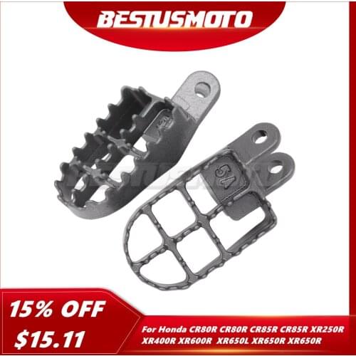 Motocross Foot Pegs Footrests For Honda CR80 CR85 CR80R CR85R XR250 XR250R XR400 XR400R XR600 XR600R XR650R XR650 XR650L