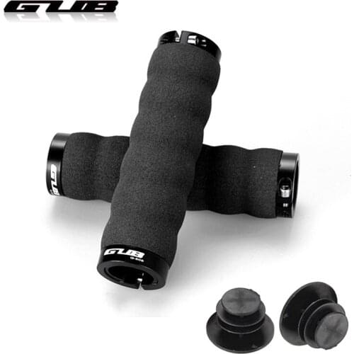 Sponge/Silicone Soft Bicycle Grips with Bar End MTB Mountain Bike Handlebar Anti-Slip Grips Aluminum Gear Lock-on Cycling Parts