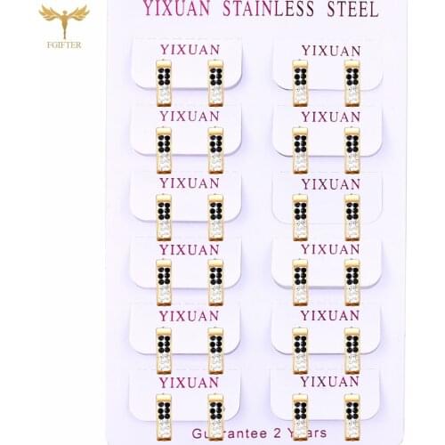 2021 New Hip Hop Mens Womens Earrings Round Luxury Small Hoop Crystal Symmetrical Earrings 3 Colors Available Golden Jewellry