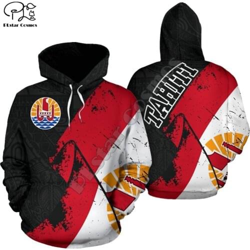 NewFashion French Polynesia Art Tahiti Country Flag Tribal Culture Retro Tracksuit 3DPrint Men/Women Autumn Colorful Hoodies B-5