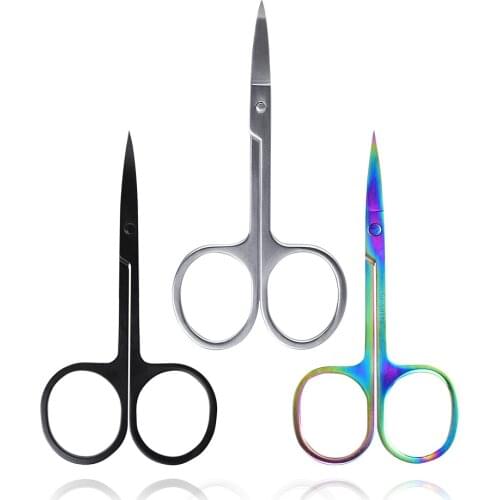 Eyebrow Scissors Curved Blade Professional Stainless Steel Manicure Precision Trimmer Eyebrow Eyelash Hair Remover Tool Makeup