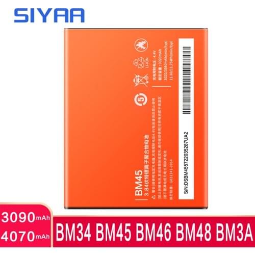 Original BM34 BM45 BM46 BM48 BM3A For Xiaomi Mi Note2 Note3 Redmi Note 2 Note 3 Lithium Polymer Redmi Note3 Note2 Phone Battery