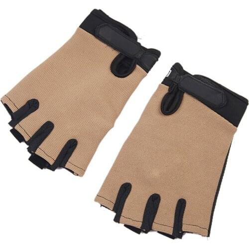 1 Pair Half Finger Breathable Gloves Driving Cycling Lightweight Anti-slip Fingerless Gloves B2Cshop