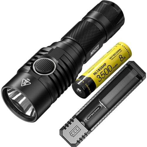 NITECORE MH23 Rechargeable Flashlight XHP35 HD LED max 1800 lumen beam distance 294 meter USB Charging search rescue torch