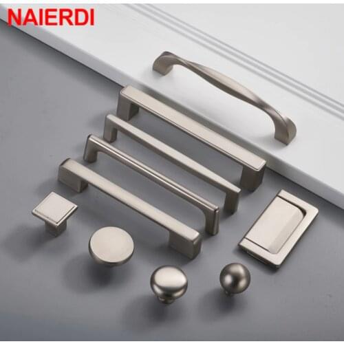 NAIERDI Zinc Alloy Pearl Silver Cabinet Knobs Kitchen Door Handles Drawer Cupboard Door Pulls Cabinet Handles Furniture Hardware