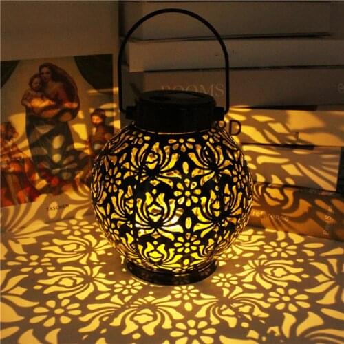 Portable Lantern LED Light IP65 Waterproof Decoration Light Intelligent Control Wrought Iron Lamp For Courtyard Roadside Tree