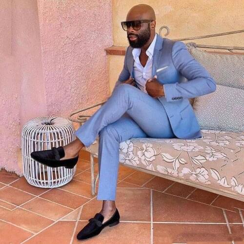 Casual Business Men Suits for Wedding Suits Man Tuxedos Slim Fit Notched Lapel Terno Masculino Best Man Set 2Piece(Jacket+Pants)