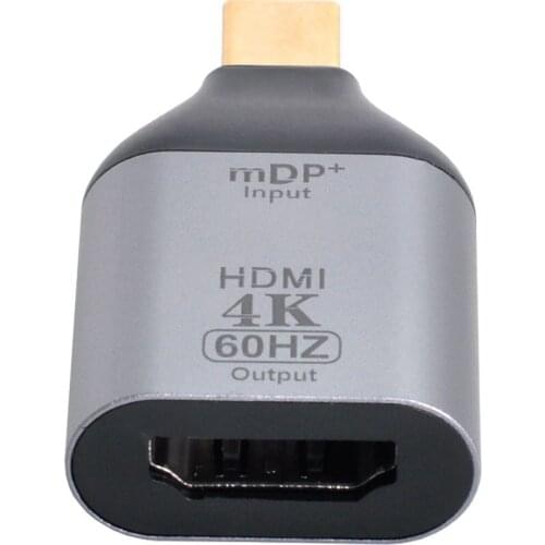 Cablecc HDMI Sink Displays to Mini DisplayPort DP Source 4K@60hz Ultra HD Converter Adapter for Laptop Mac
