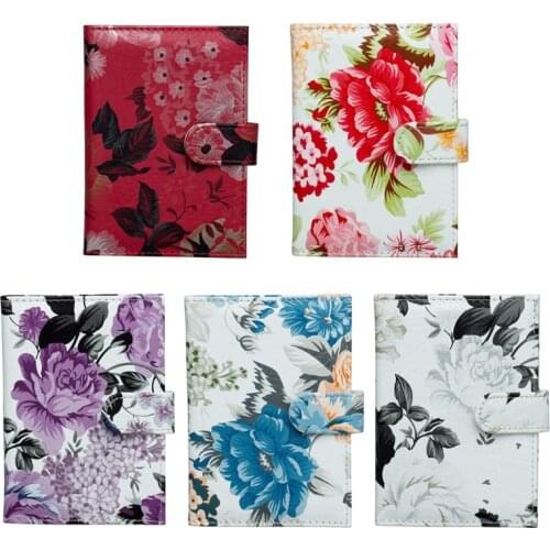 Multi Color Peony Flower Print Passport Cover Wallet Leather Passport Holder N0PA
