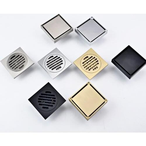 Modern Floor Drains Invisible Bathroom Deodorant Drain Cover Brass For Balcony Shower With Backflow Preventer And Anti Clogging
