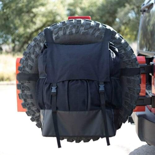 Large Capacity Oxford + Leather Cloth Spare Tire Bag Truck Camping Equipment Vehicle Spare Tire Garbage Bag For SUV Or Truck