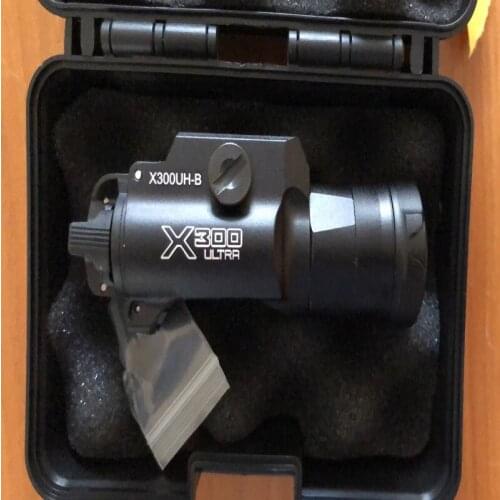 Tactical Weapon Light X300UH-B Flashlight Pistol Gun White LED Hunting Flashlight For 20mm Picatinny Rails