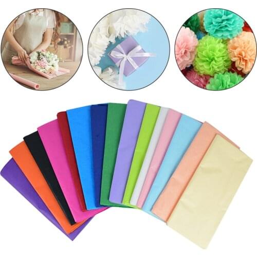 10Pcs 50x60cm Gift Wrapping Tissue Paper DIY Floral Bouquet Scrapbooking Package Craft Paper Wedding Party Home Decoration