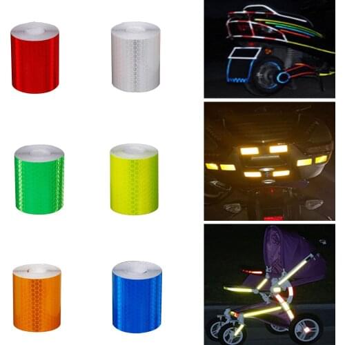 Bicycle Accessories 5cmx3m Reflective Bicycle Sticker Bicycle Safety Tape White Red Yellow Blue Green Orange Reflective Sticker