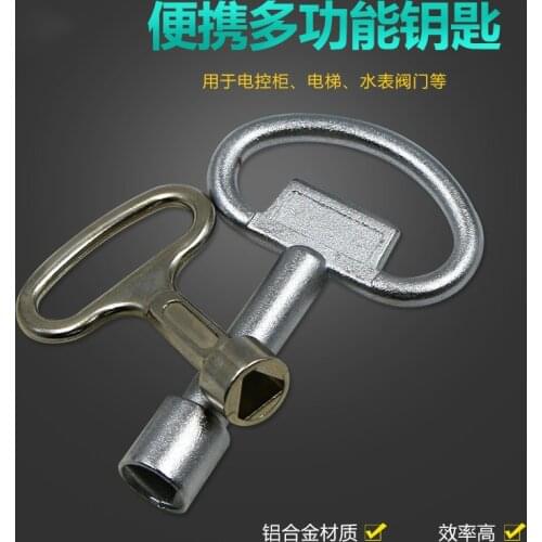 High Quality Tap Water Valve Triangle Wrench Cabinet Door Elevator Lock Key Multi - function