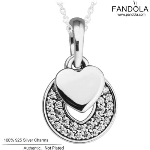 Celebration Hearts Necklace 925 Sterling Silver Clear CZ Chain Pendant Necklaces for Women Fashon Jewelry collier femme